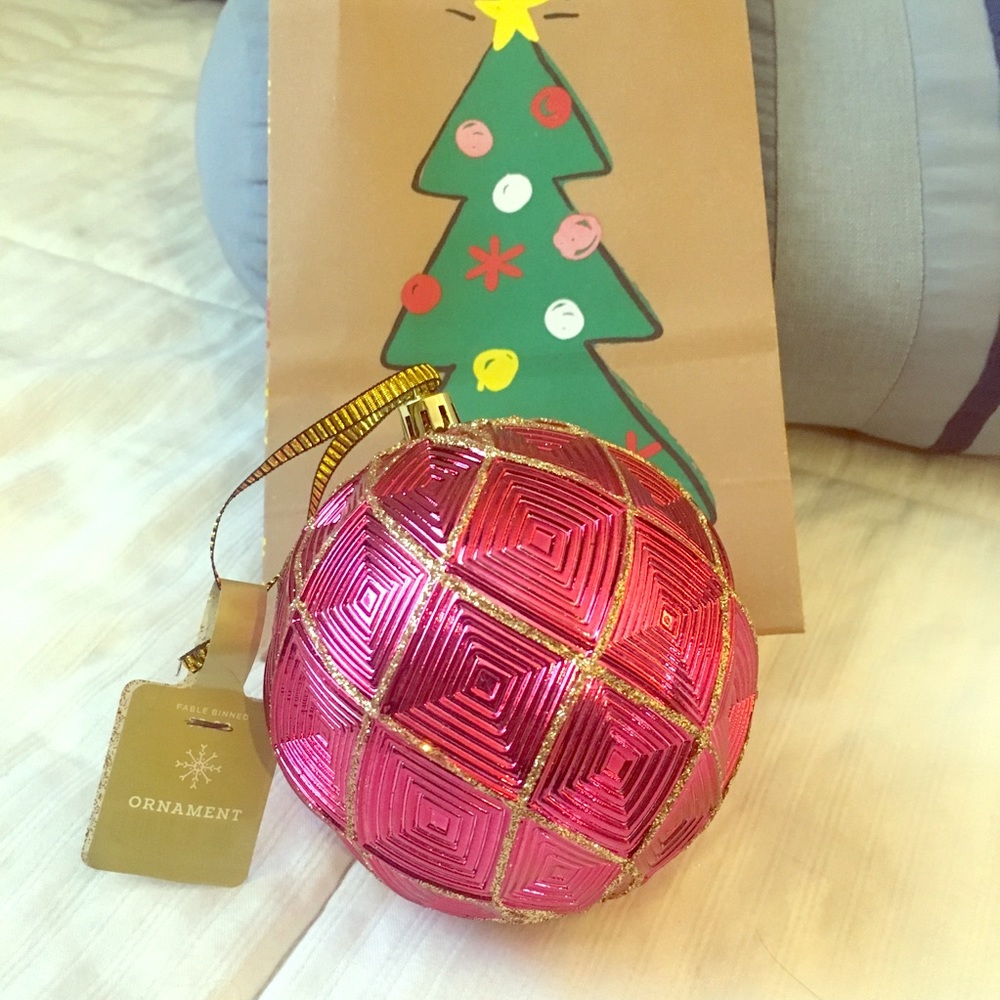 Maroon & Gold Ornament With Gift Bag